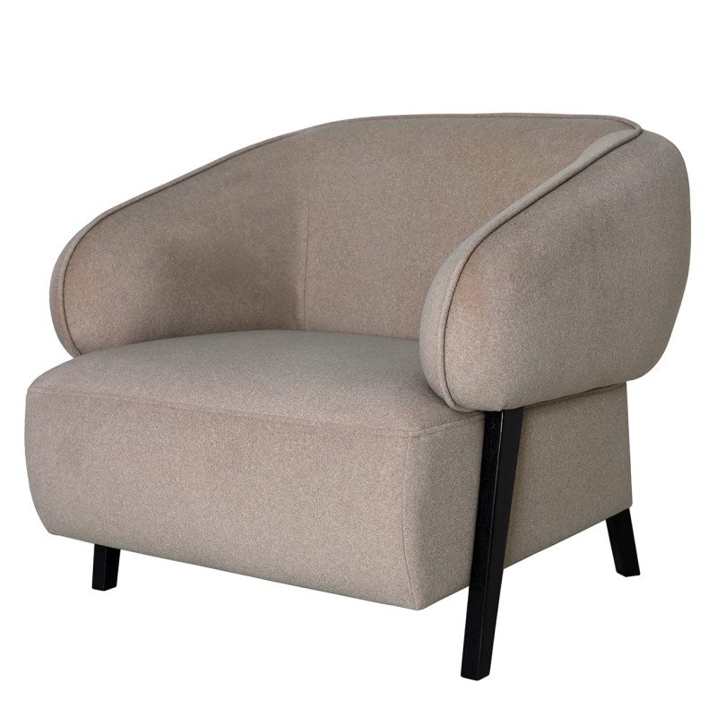 Delia beige velvet armchair – an elegant chair for the living room.