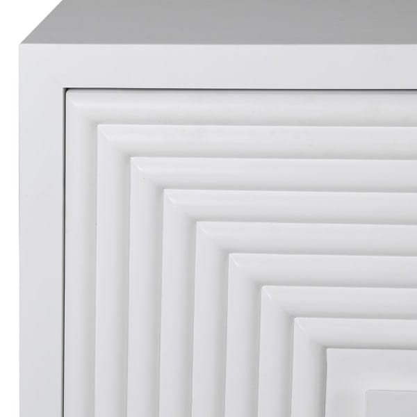 White Geo four-door sideboard 163 cm – an elegant decorative white credenza for modern interiors.
