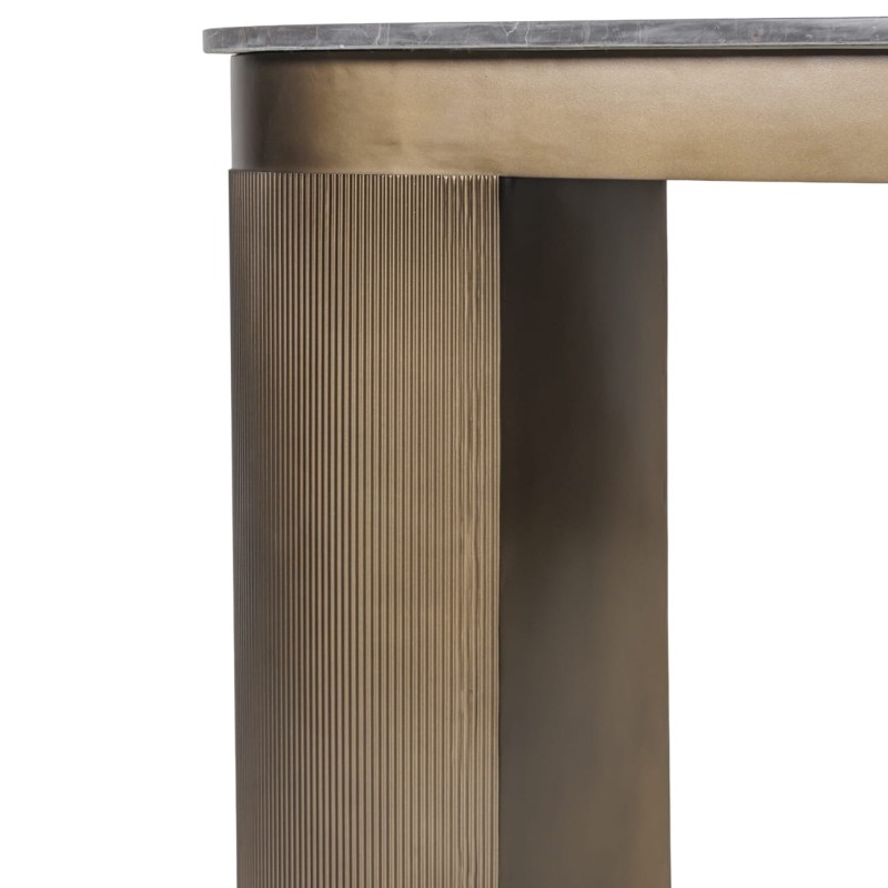 Elegant Primrose desk featuring a refined marble top and gold base. A sophisticated 130 cm workspace.