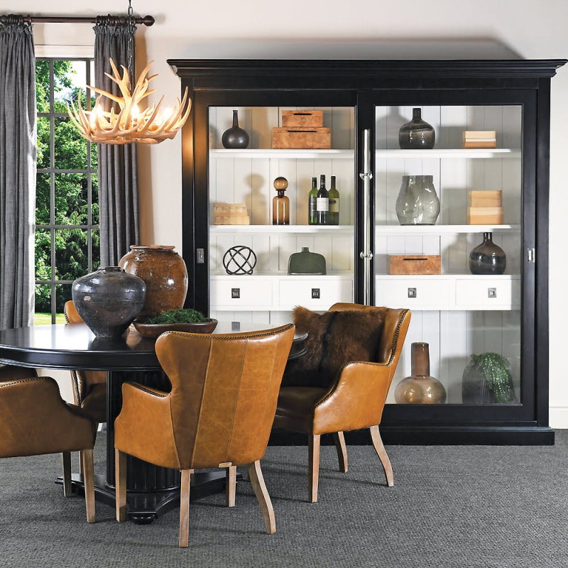 luxury full-grain leather armchair for living room or study
