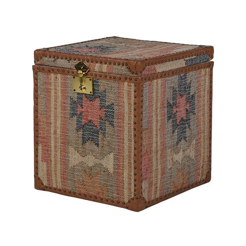 India Decorative Storage Chest 63 cm – Handcrafted Wooden Trunk