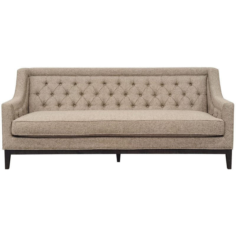 Cheval Taupe Three-Seater Sofa 200 cm – Beige Upholstery with Button Tufting