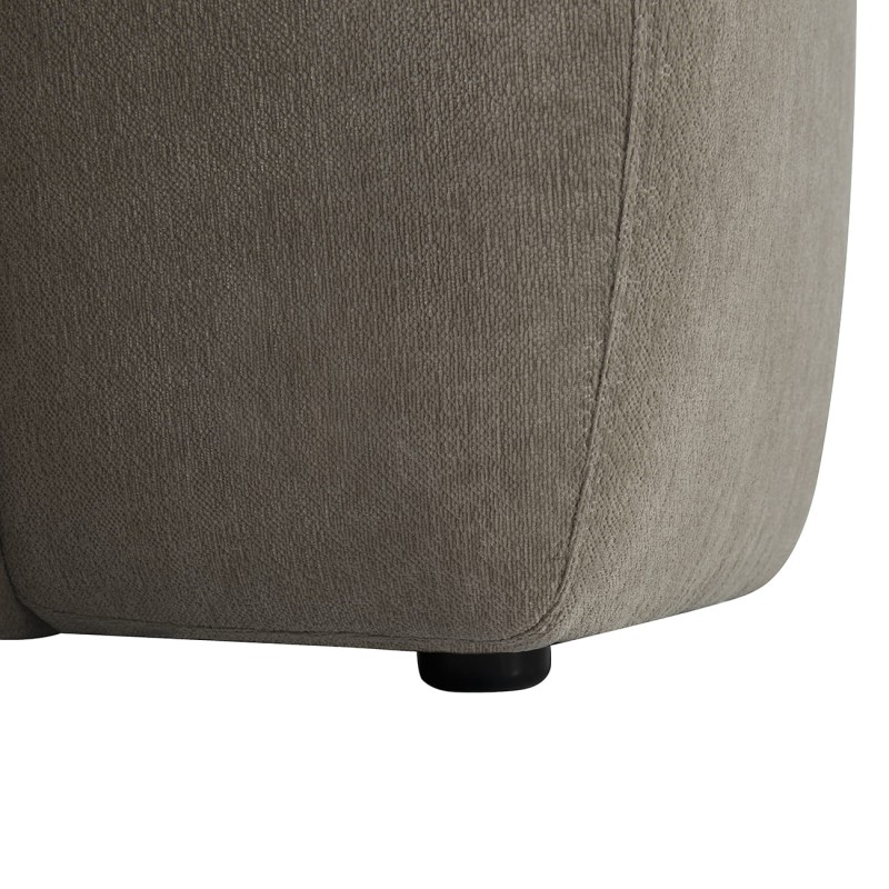 Brompton Taupe Sectional Sofa in Chenille with Decorative Cushions