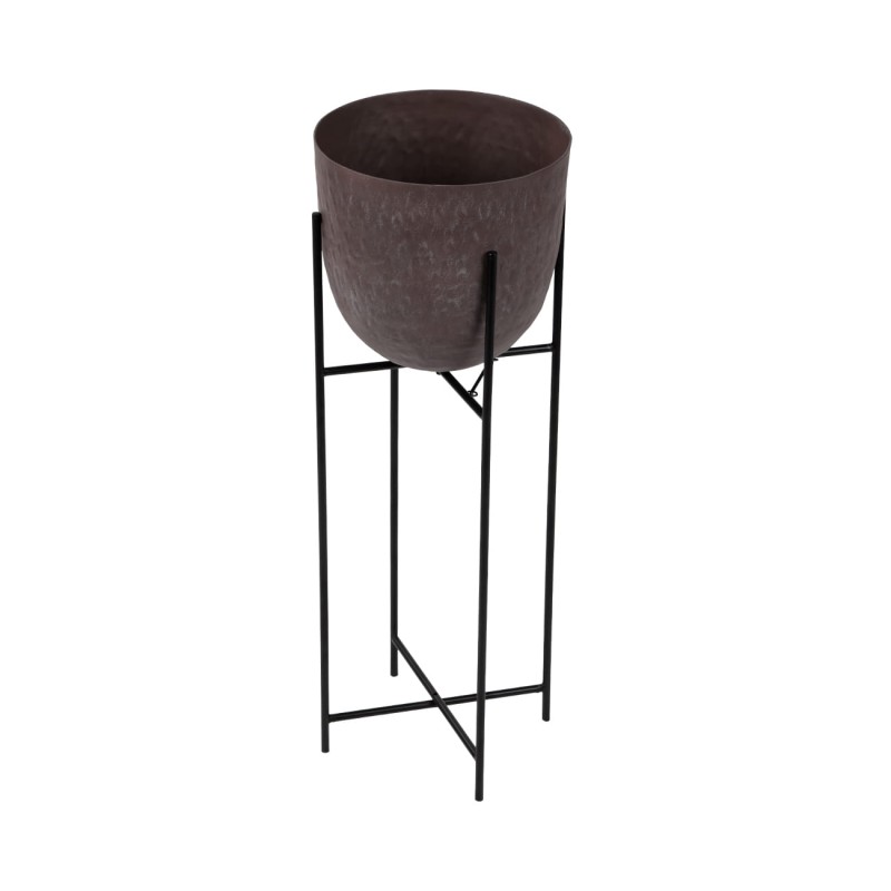 Brown aluminium planter for living room