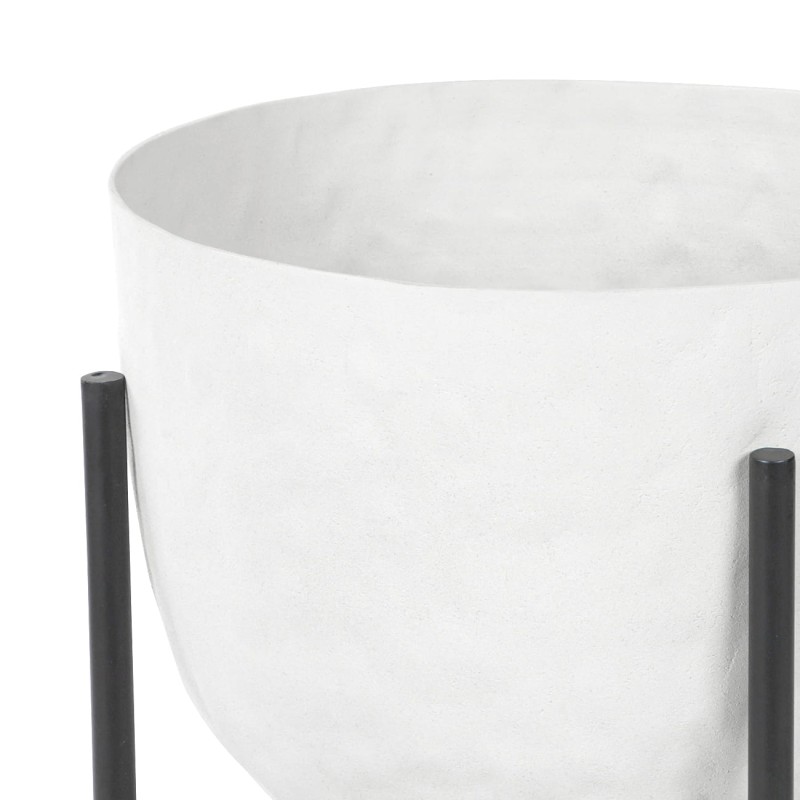 Modern plant pot on tall metal base