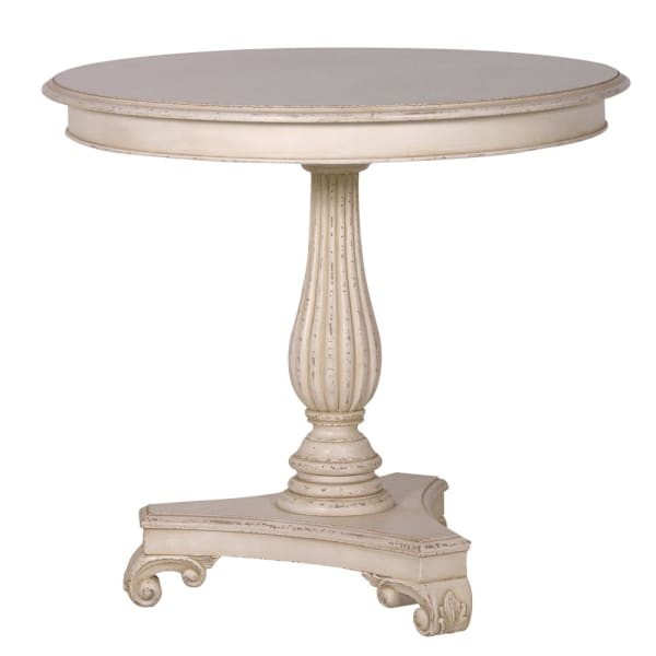 Lambeth round mahogany side table 81 cm diameter – elegant wine table for living room