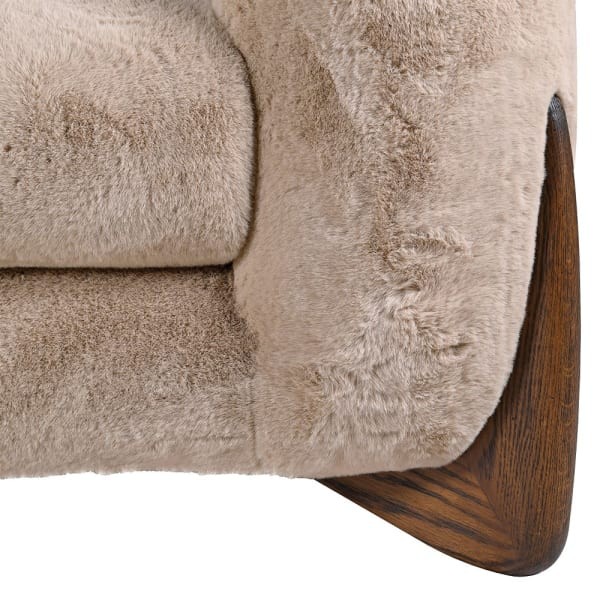 Lyall faux sheepskin three-seater sofa