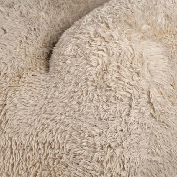 Lyall large faux sheepskin three-seater sofa, 240 cm synthetic sheepskin sofa