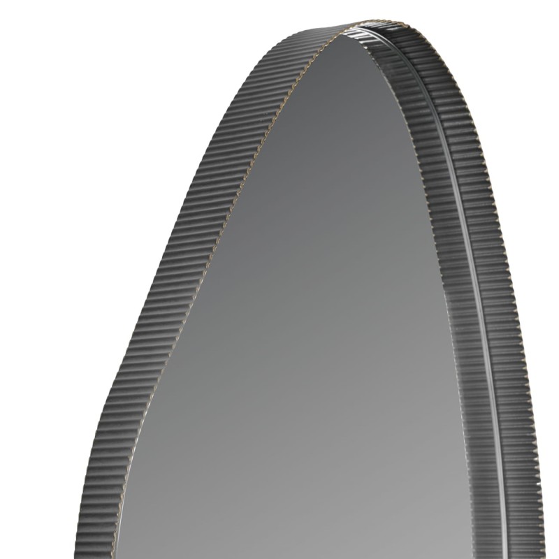 Organic Oval M wall mirror with irregular bronze metal frame – 101 cm