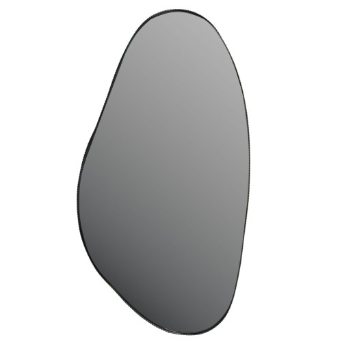 Organic Oval S Wall Mirror with Irregular Bronze Metal Frame – 71 cm