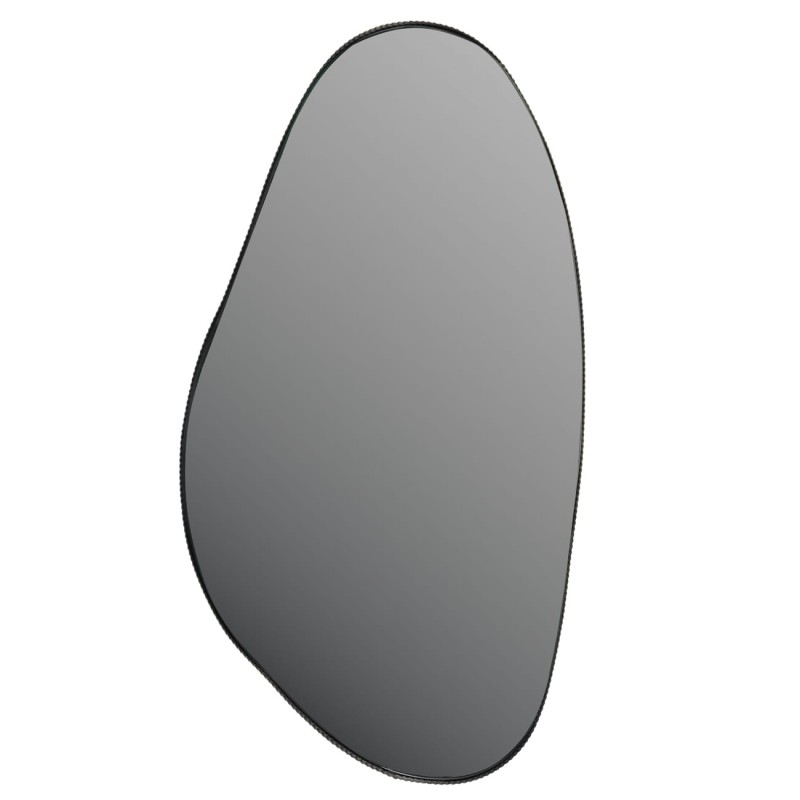 Organic Oval S wall mirror with irregular bronze metal frame – 71 cm