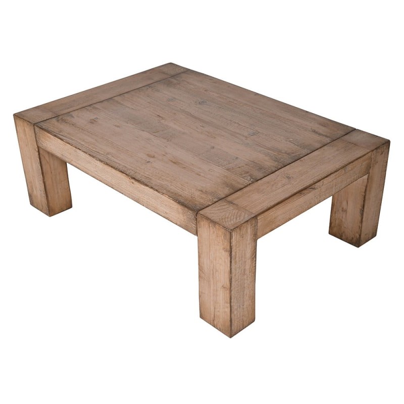 Old Pine reclaimed wood coffee table with rectangular top, 130 cm