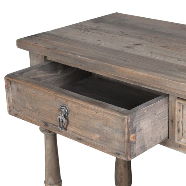 Garda Pine reclaimed pine console table with drawers, 160 cm