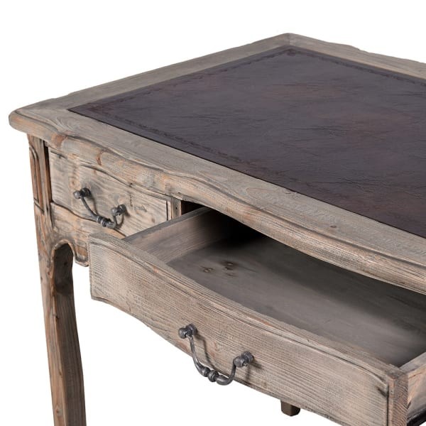 Garda rustic desk in reclaimed pine wood, 124 cm