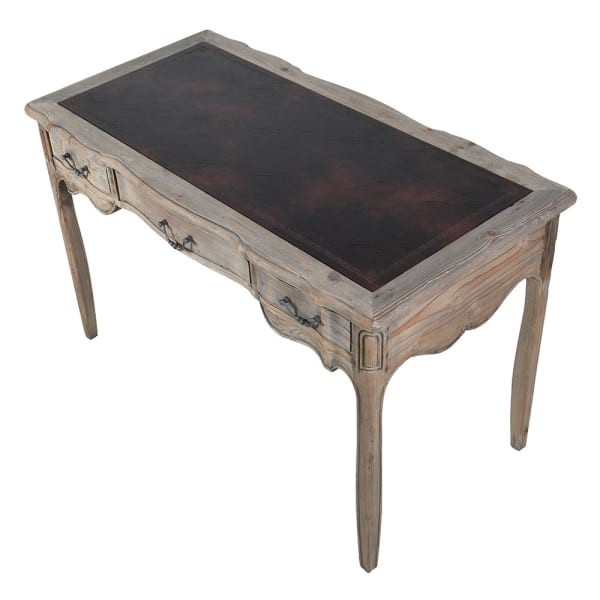 Garda rustic desk in reclaimed pine wood, 124 cm