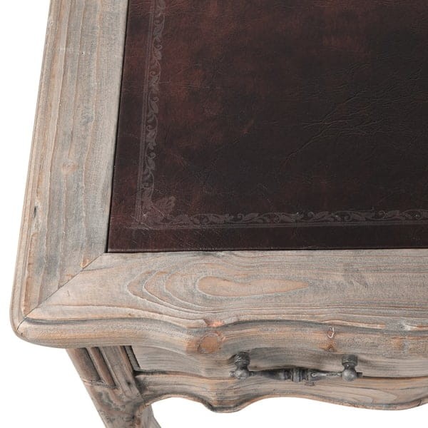 Garda rustic desk in reclaimed pine wood, 124 cm