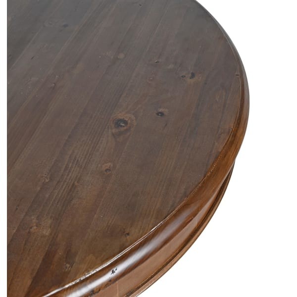 Greenwich round pine dining table, 136 cm, with pedestal base