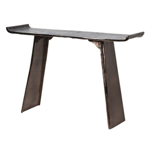 Belrose Metal Console Table 120 cm – Antique Brass Aluminium Finish