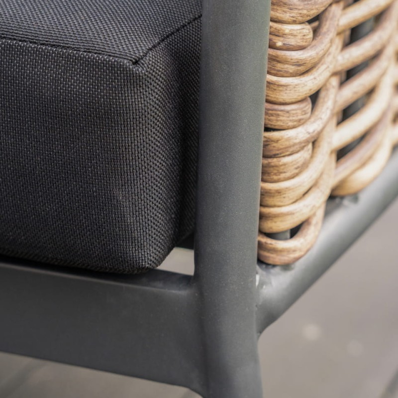 Palomino L-Shaped Garden Furniture Set, 255 cm Corner Sofa and Coffee Table