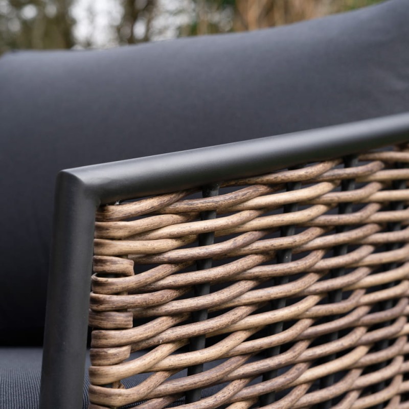 Palomino L-Shaped Garden Furniture Set, 255 cm Corner Sofa and Coffee Table