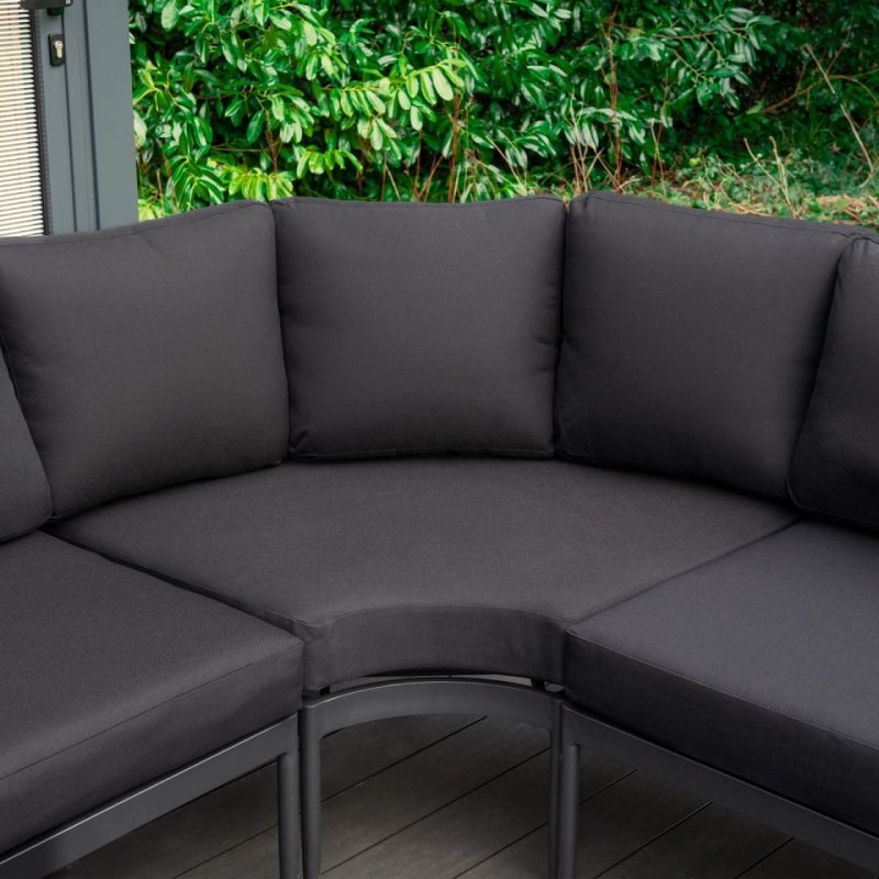 Palomino L-Shaped Garden Furniture Set, 255 cm Corner Sofa and Coffee Table