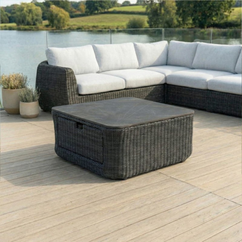 Linton Luxury Garden Lounge Set – 275 cm Corner Sofa with Coffee Table