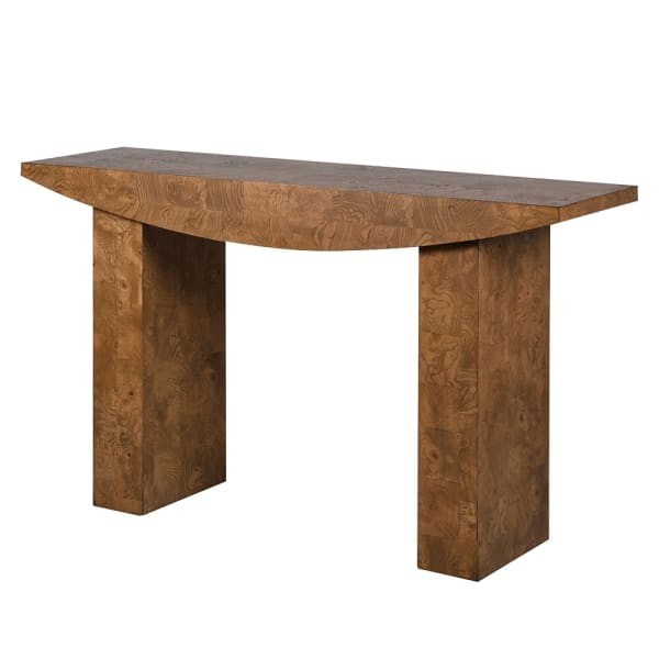 Lincoln Burl Console Table 145 cm – Brown Burl Wood Veneer