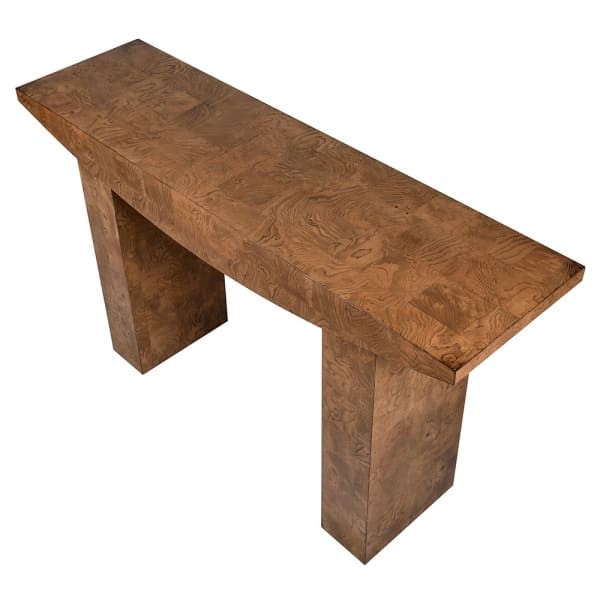 Lincoln Burl Console Table 145 cm – Brown Burl Wood Veneer