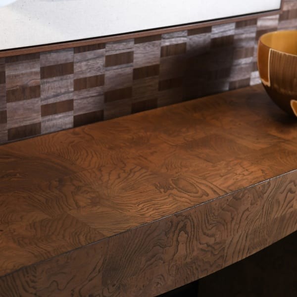 Lincoln Burl Console Table 145 cm – Brown Burl Wood Veneer