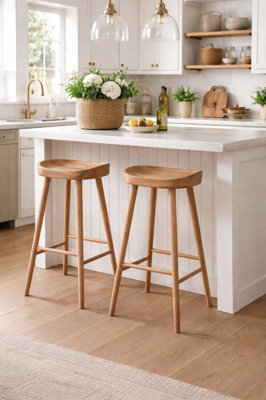Farmhouse Oak Bar Stool 82 cm oak natural colour