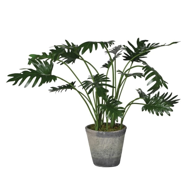 Artificial Monstera with Moss 70 cm faux plant in ceramic pot