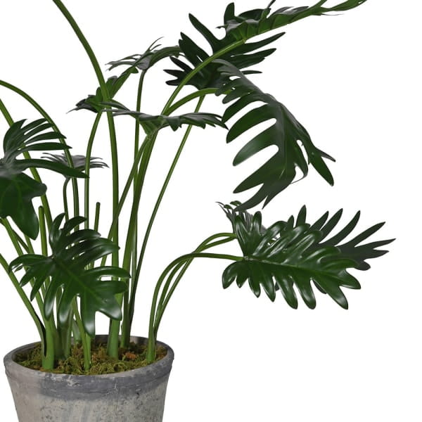 Artificial Monstera with Moss 70 cm faux plant in ceramic pot