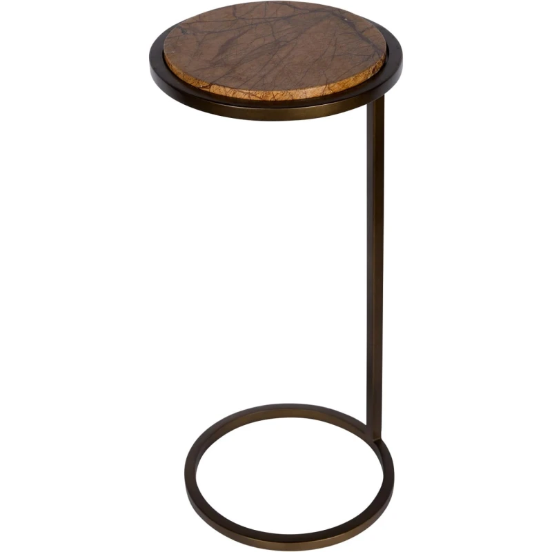 Belgrave Forest Marble Side Table 59 cm – Light Brown Marble