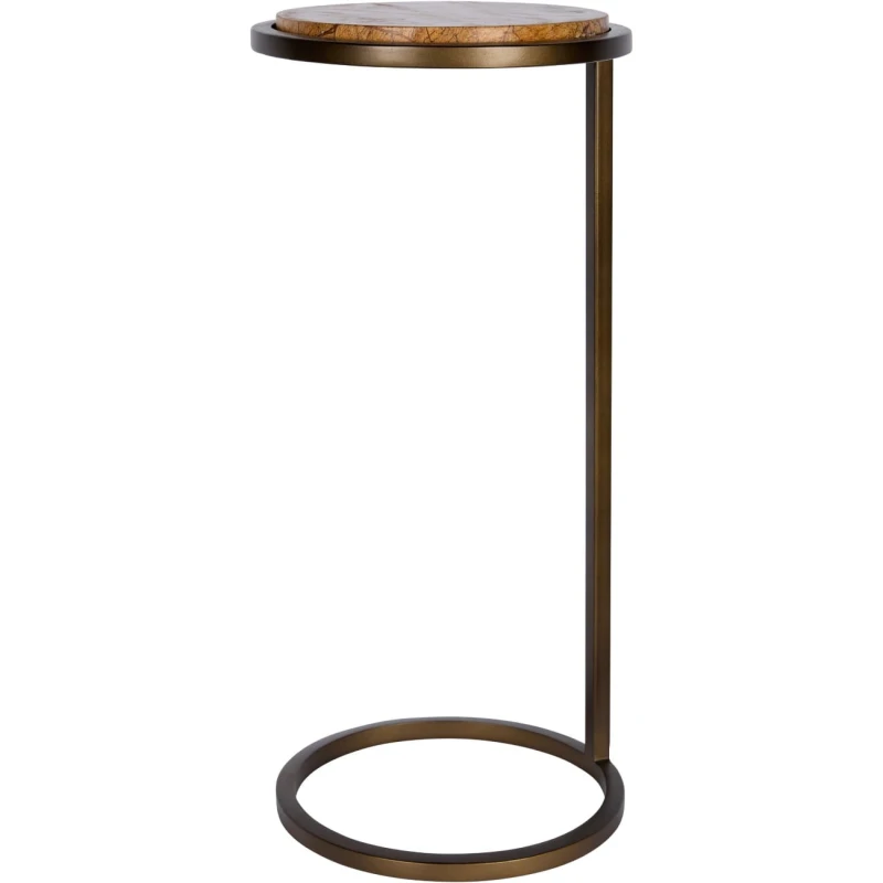 Belgrave Forest Marble Side Table 59 cm – Light Brown Marble