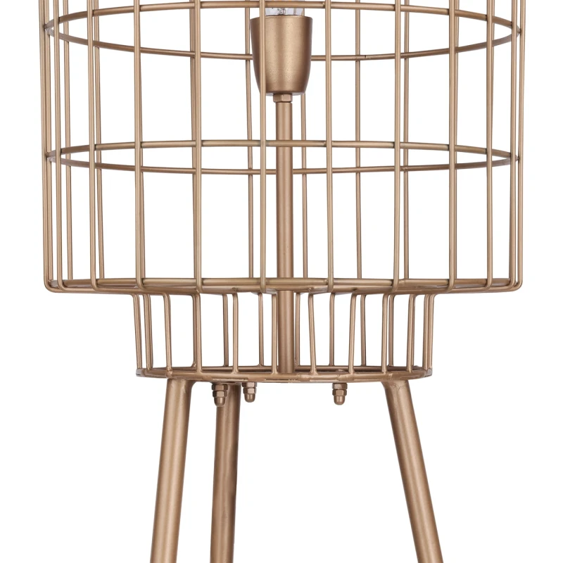 Gold decorative floor lamp in iron