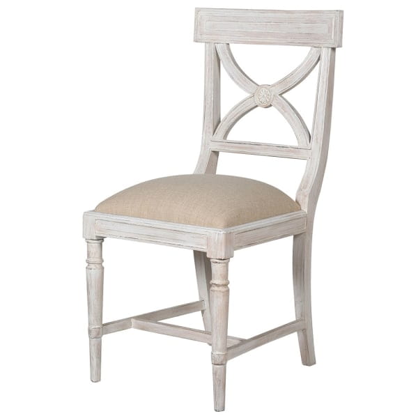 Delighted Dining Chair – 97 cm, Wooden Frame with Linen Seat
