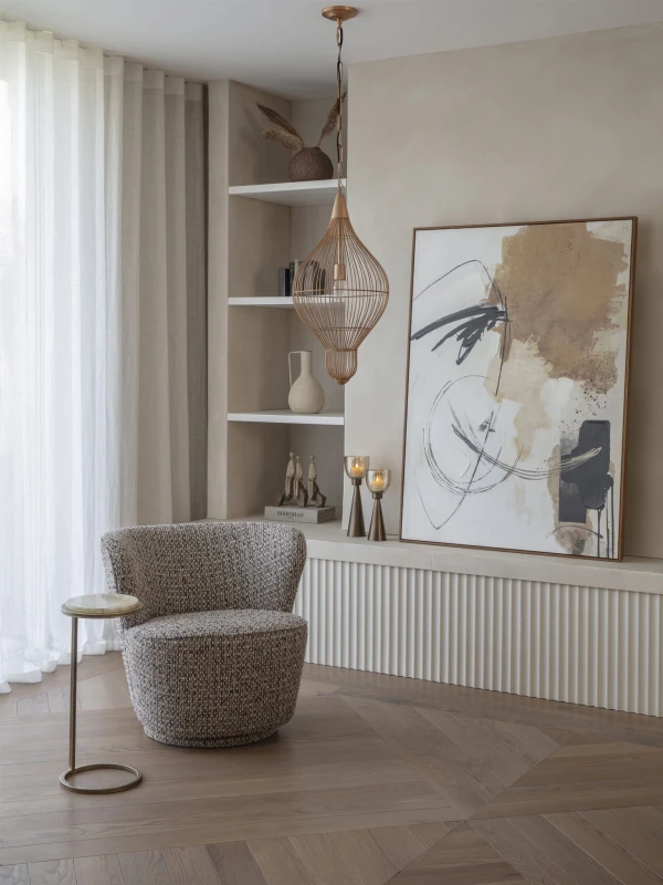 Mira Teardrop 70 cm gold metal pendant ceiling light, designer lighting for modern interiors