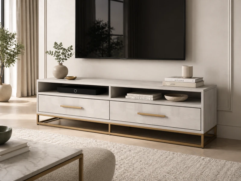 Primrose Entertainment Unit in Light Oak - 200x55cm Media Console