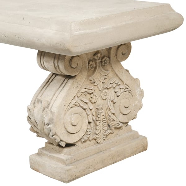 Romano Stone-Effect Polyresin Garden Bench 152 cm