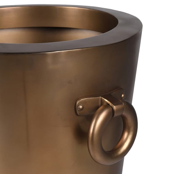 Tall Gold Metal Planter Brass 80 cm for Living Room