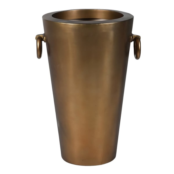 Tall Gold Metal Planter Brass 80 cm for Living Room