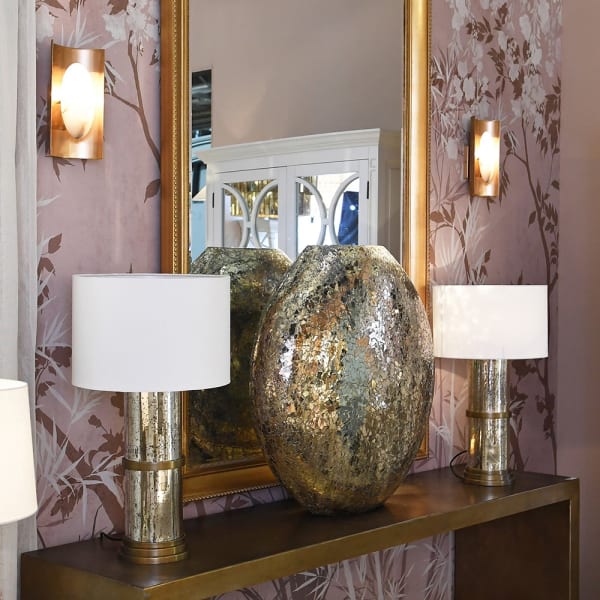 Gold Glass Mosaic Vase 85 cm
