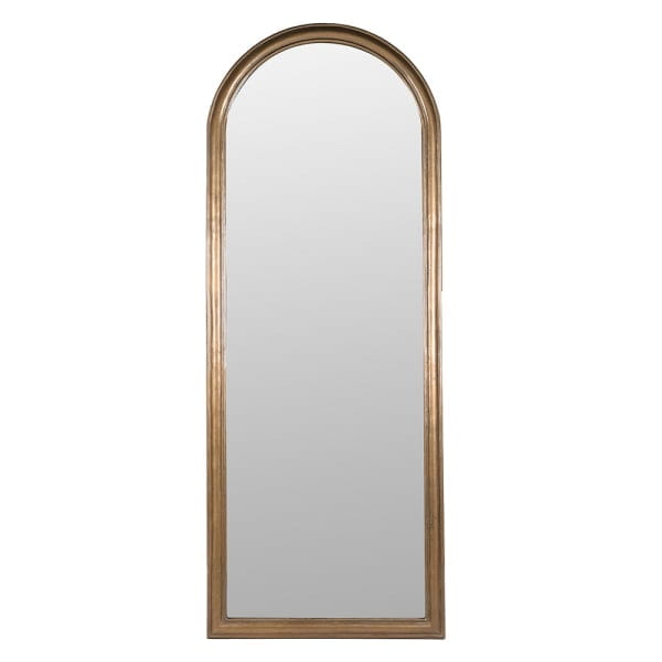 Palazzo Arch Mirror 220 cm with brass-toned metal frame