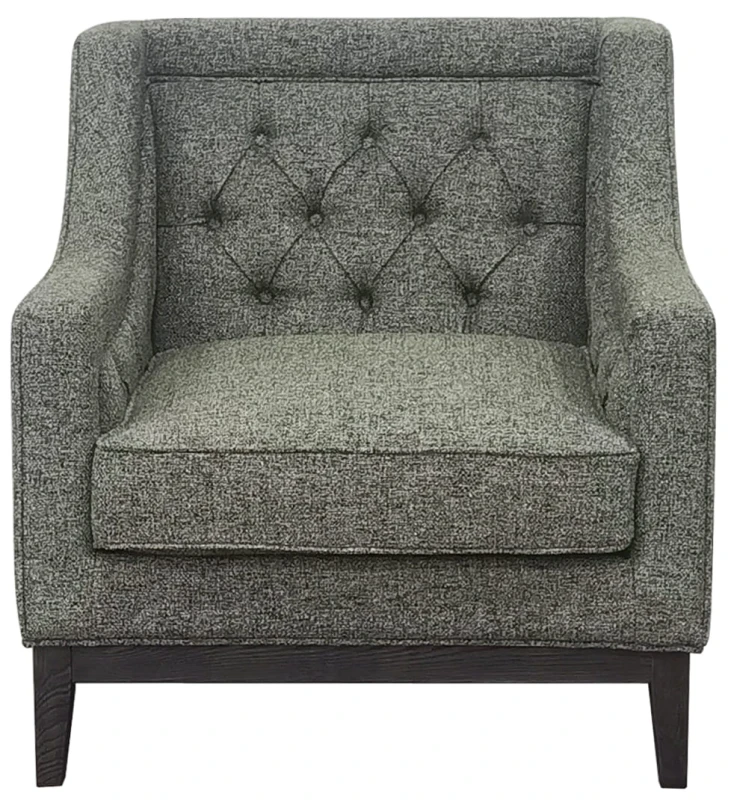 Cheval Forest Green Buttoned Accent Chair