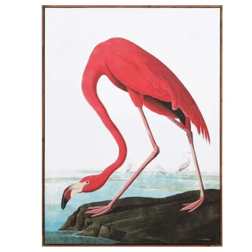 Tropic Flamingo Canvas Wall Art 113 x 83 cm – Colourful Tropical Bird Artwork