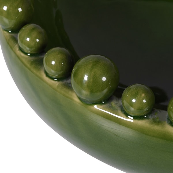 Green ceramic decorative bowl 38 cm