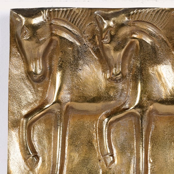 Horse Gold decorative tray 60 cm