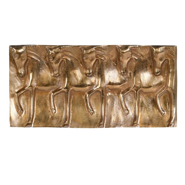 Horse Gold decorative tray 60 cm