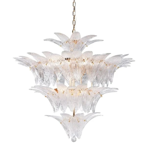 Belgrave Grand 95 cm Glass Chandelier with Gold Details