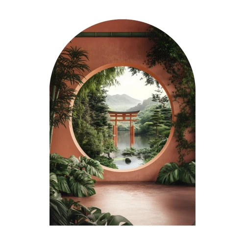 Karakura Arched Glass Wall Art 70x100 cm
